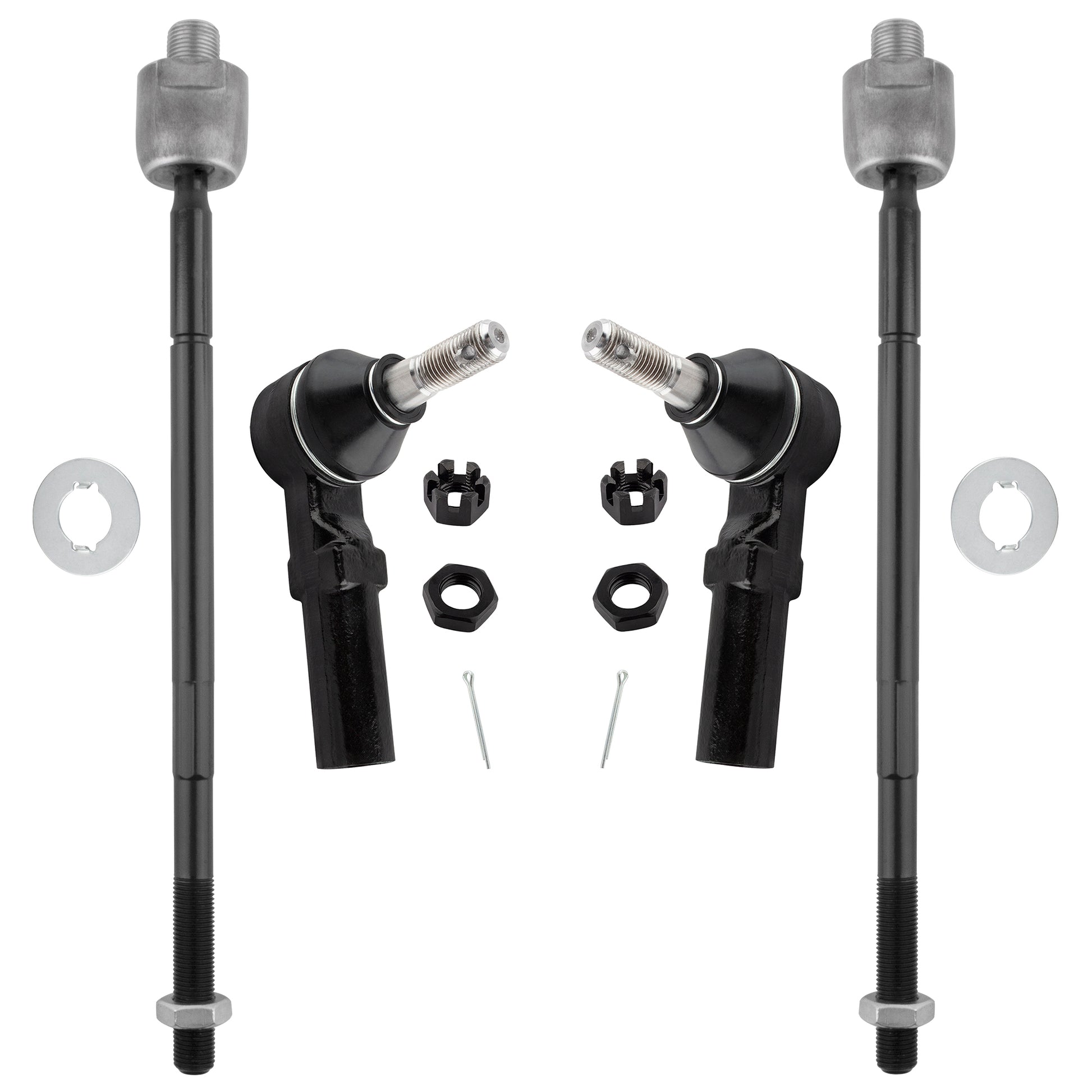 BOXI (Set of 4) Front Inner Outer Tie Rod Ends Fit for Saturn SC SL SW Series 1991-2002