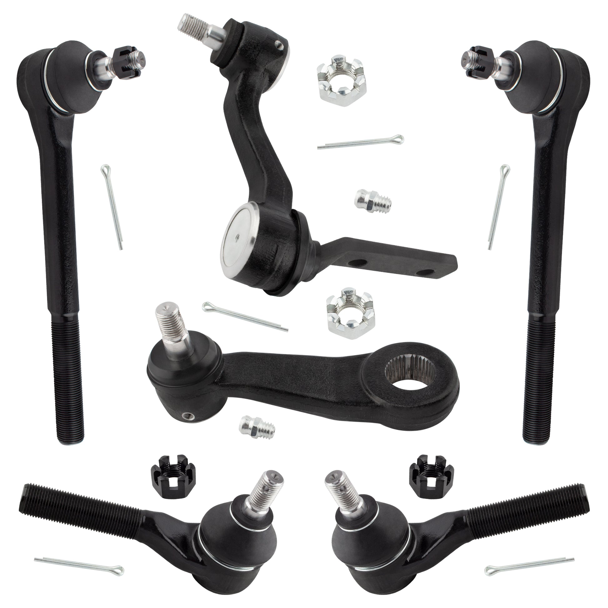 BOXI (Set of 6) Front Inner Outer Tie Rod Idler Arm Pitman Arm Fit for Chevrolet Blazer S10 GMC