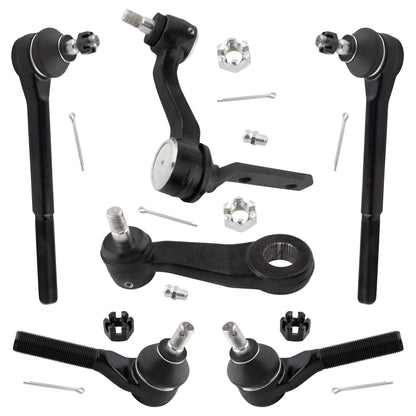 BOXI (Set of 6) Front Inner Outer Tie Rod Idler Arm Pitman Arm Fit for Chevrolet Blazer S10 GMC