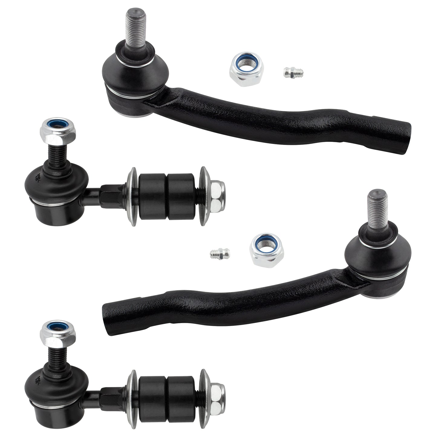 BOXI (Set of 4) Front Outer Tie Rod Sway Bar End Links Fit for Chevrolet Tracker 1999 2000 2001