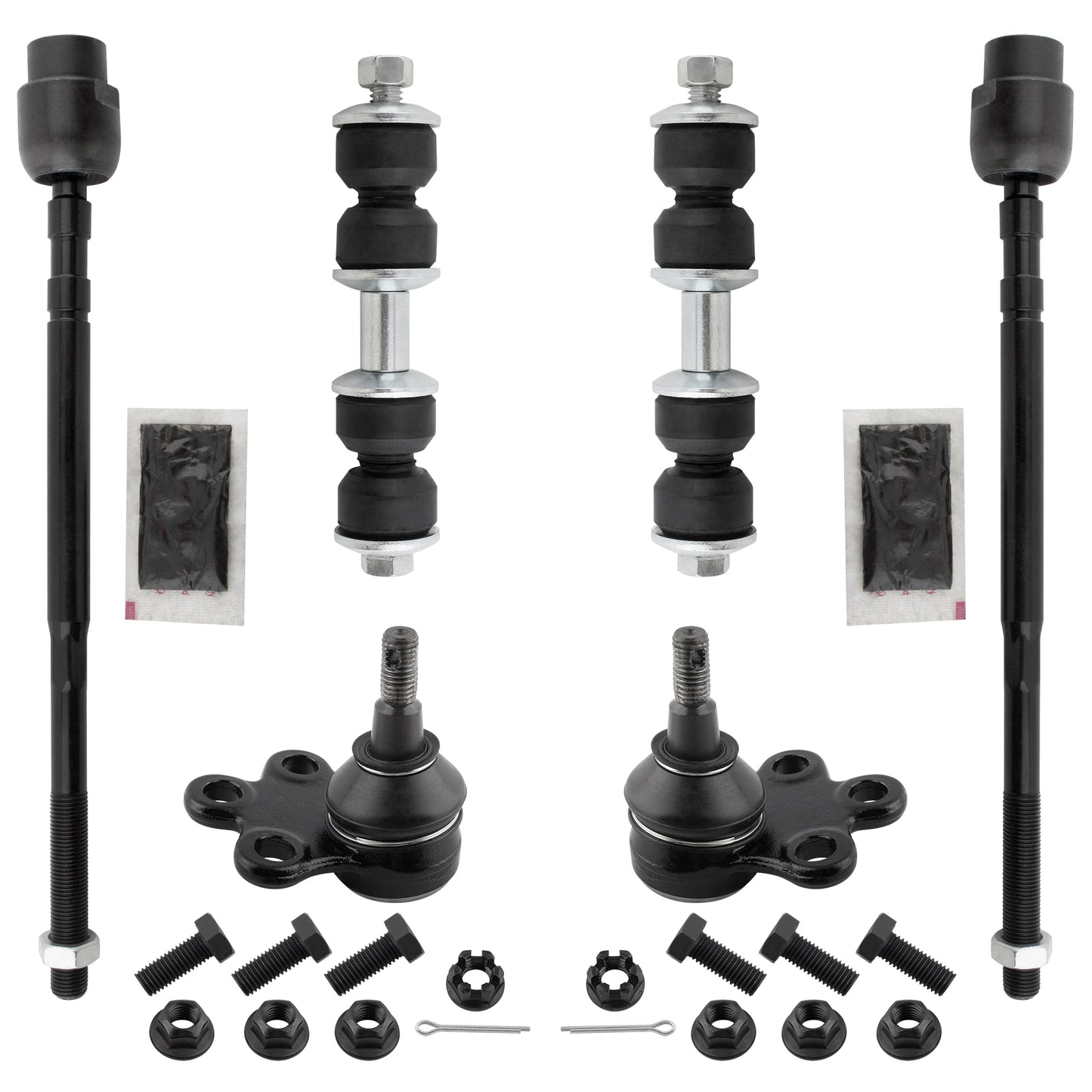 BOXI 6pcs Front Lower Ball Joint Inner Tie Rod Sway Bar Fit for Buick Allure Century Lacrosse Regal