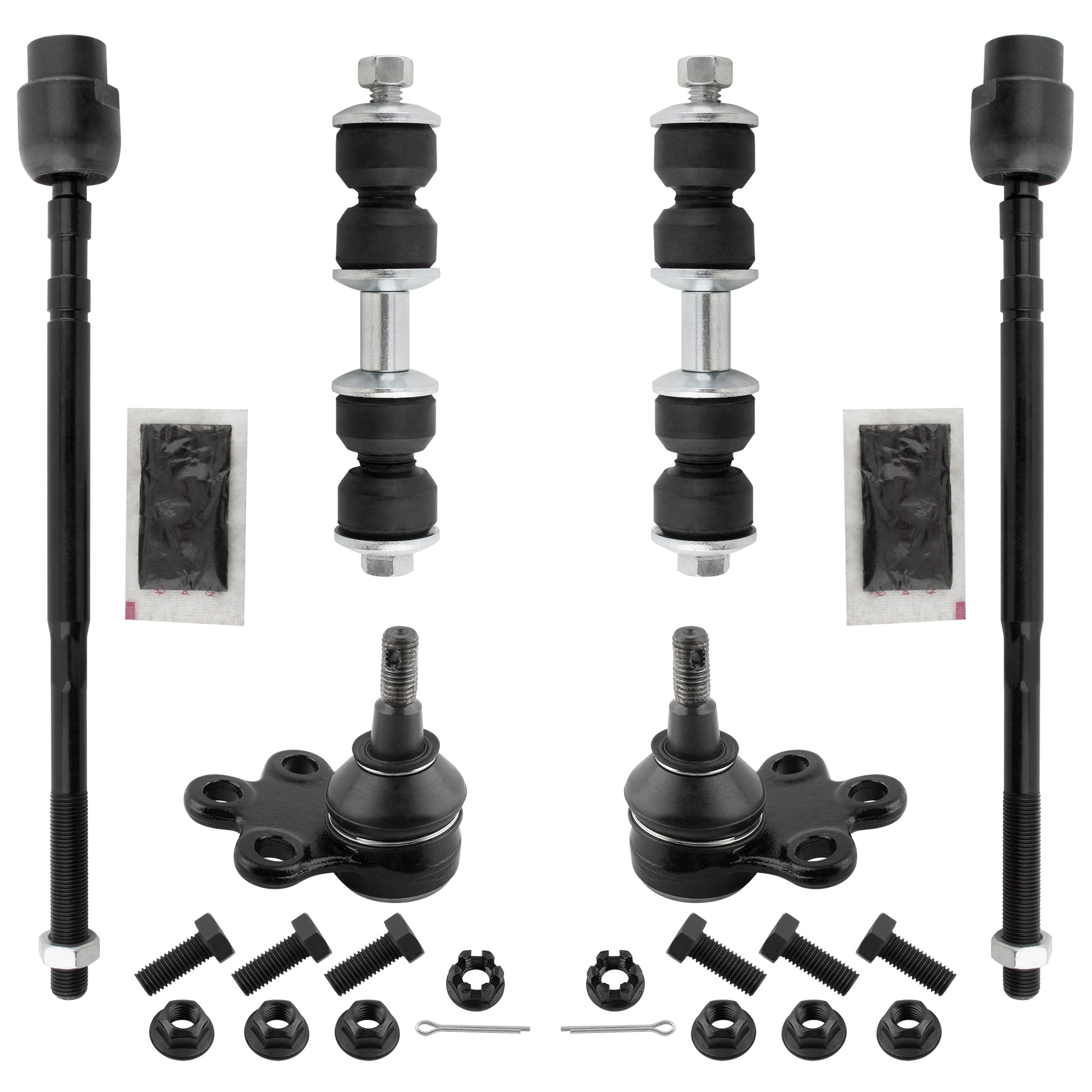 BOXI 6pcs Front Lower Ball Joint Inner Tie Rod Sway Bar Fit for Buick Allure Century Lacrosse Regal