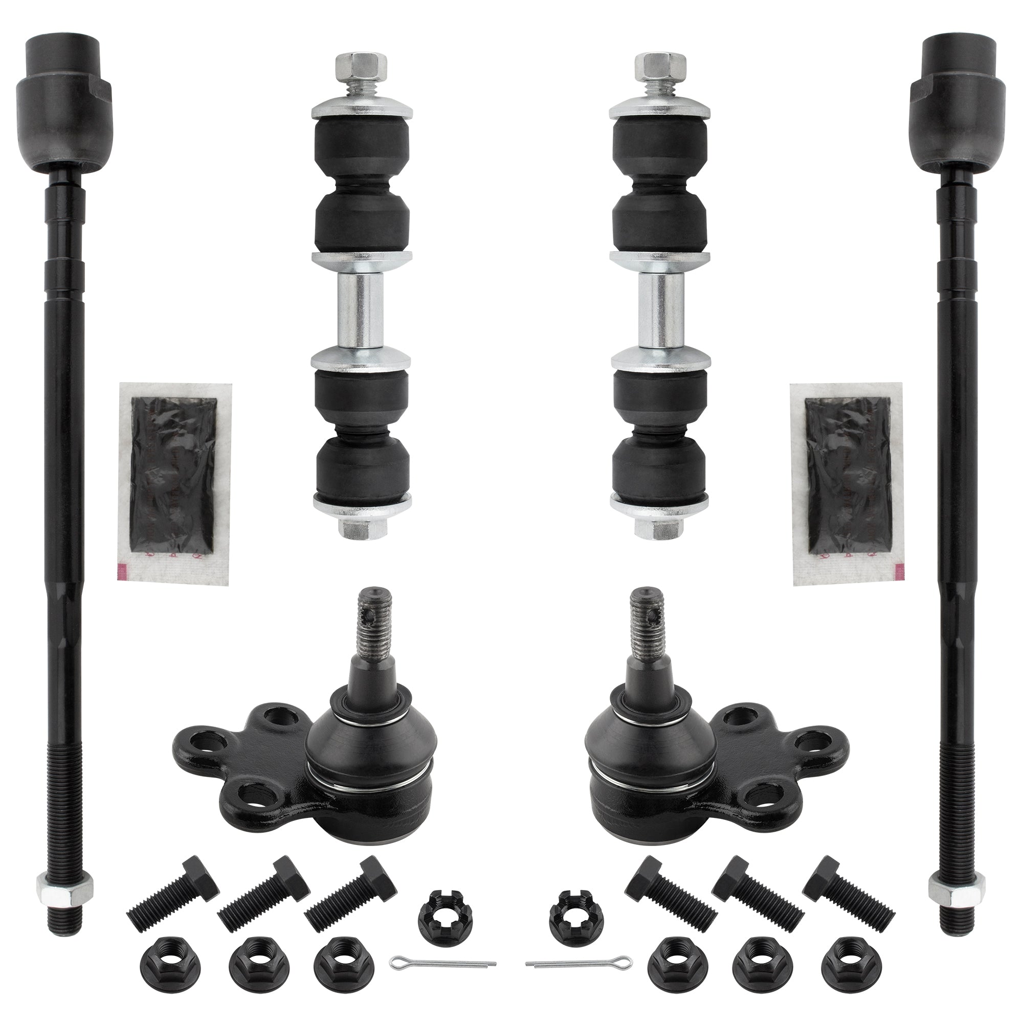 BOXI 6pcs Front Lower Ball Joint Inner Tie Rod Sway Bar Fit for Buick Allure Century Lacrosse Regal