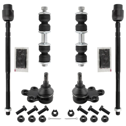 BOXI 6pcs Front Lower Ball Joint Inner Tie Rod Sway Bar Fit for Buick Allure Century Lacrosse Regal