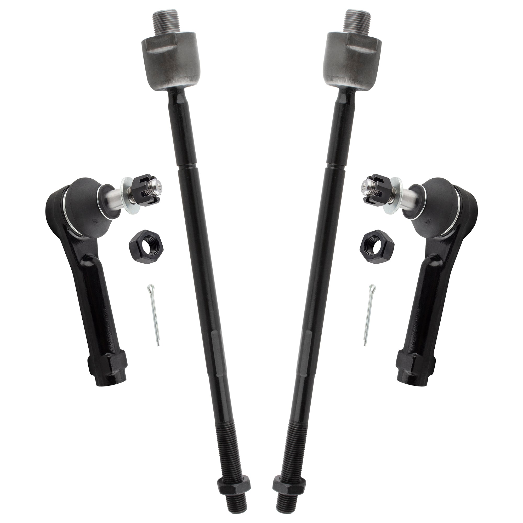 BOXI (Set of 4) Front Inner Outer Tie Rods Fit for Chevrolet Venture 1997-2005