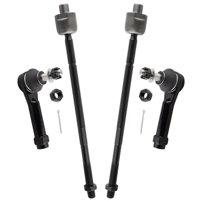 BOXI (Set of 4) Front Inner Outer Tie Rods Fit for Chevrolet Venture 1997-2005