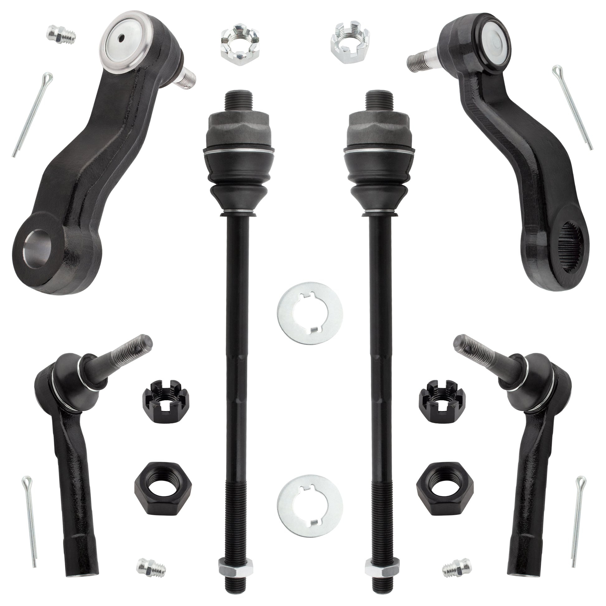 BOXI ES3488 ES3493 K6534 K6536 Front Inner Outer Tie Rod + Idler Arm Pitman Arm Suspension Parts