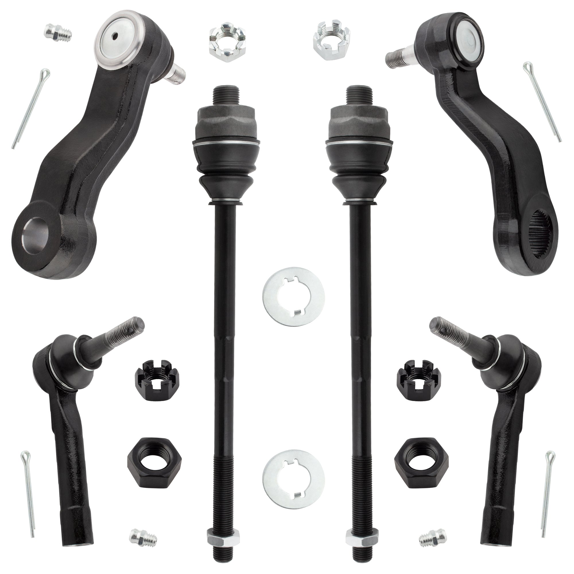 BOXI ES3488 ES3493 K6534 K6536 Front Inner Outer Tie Rod + Idler Arm Pitman Arm Suspension Parts