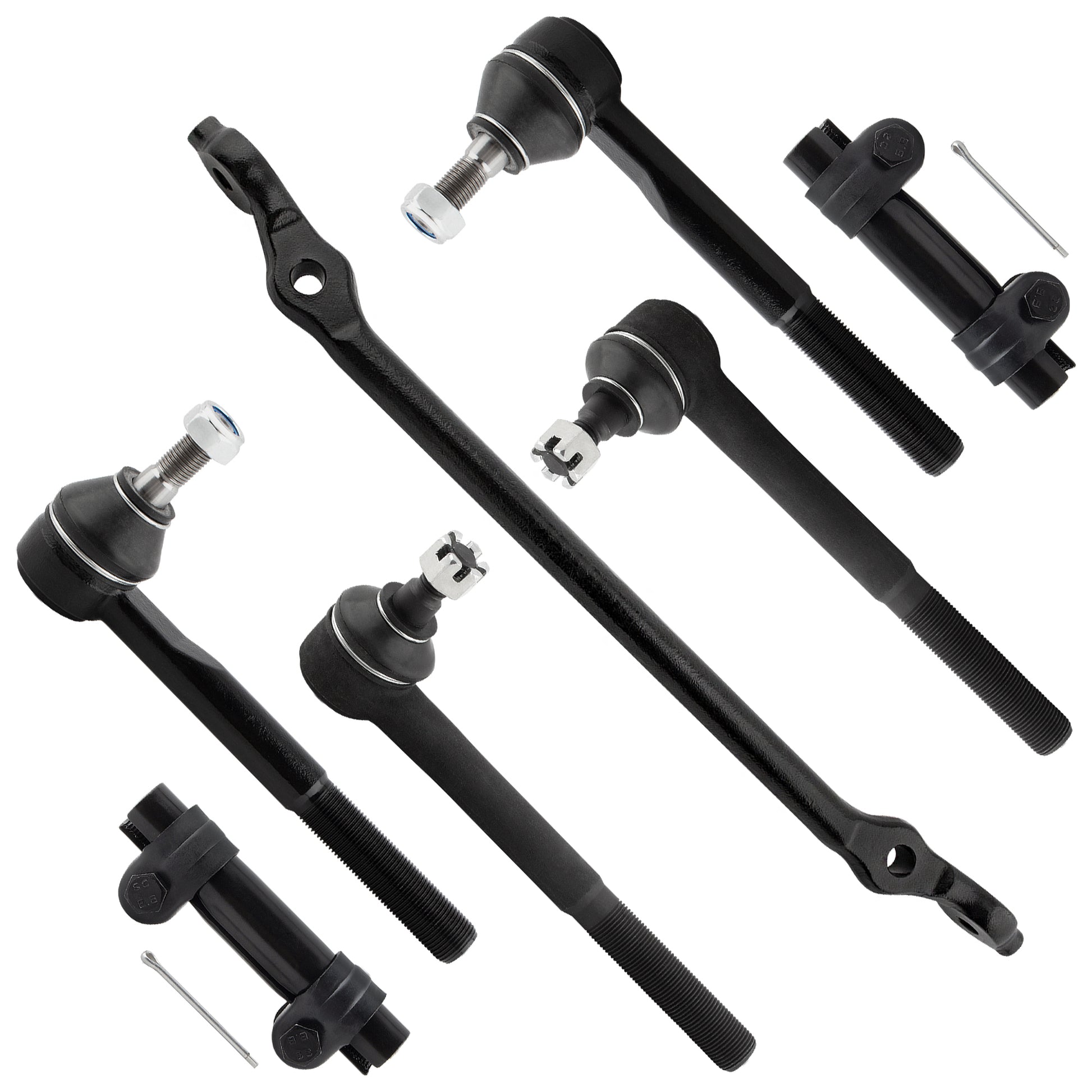 BOXI (Set of 7) DS1406 ES2837 ES2836 ES2004 Front Drag Link Inner Outer Tie Rod End Adjustment