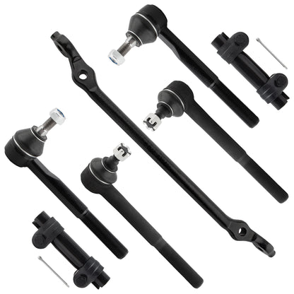BOXI (Set of 7) DS1406 ES2837 ES2836 ES2004 Front Drag Link Inner Outer Tie Rod End Adjustment