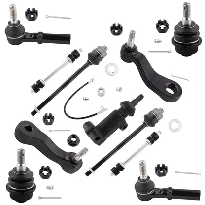 BOXI (Set of 11) Front Lower Ball Joints Inner Outer Tie Rods Sway Bars Idler Arm Pitman Arm