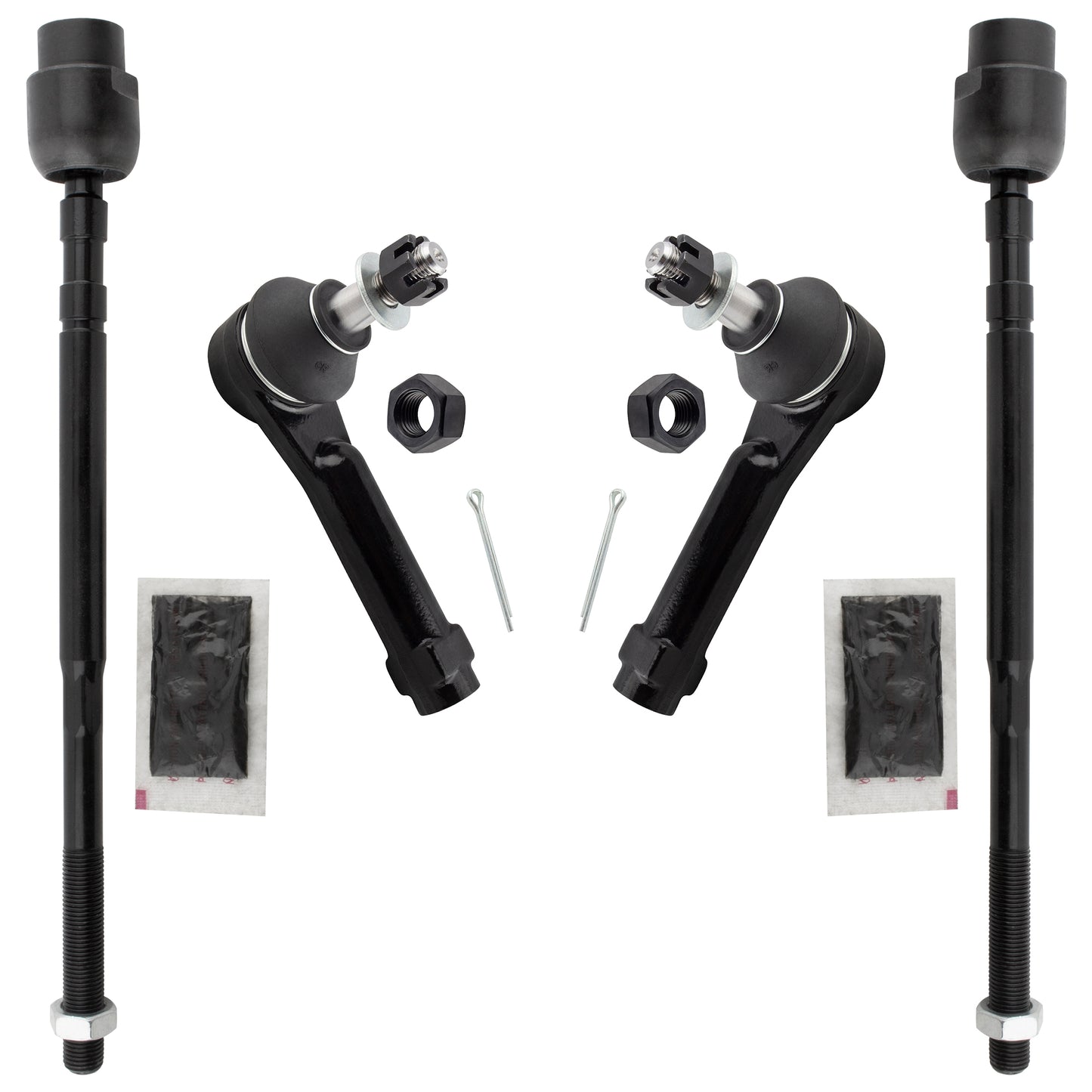 BOXI (Set of 4) Front Inner & Outer Tie Rod Ends Fit for Chevrolet Impala 2004-2013 Impala Limited
