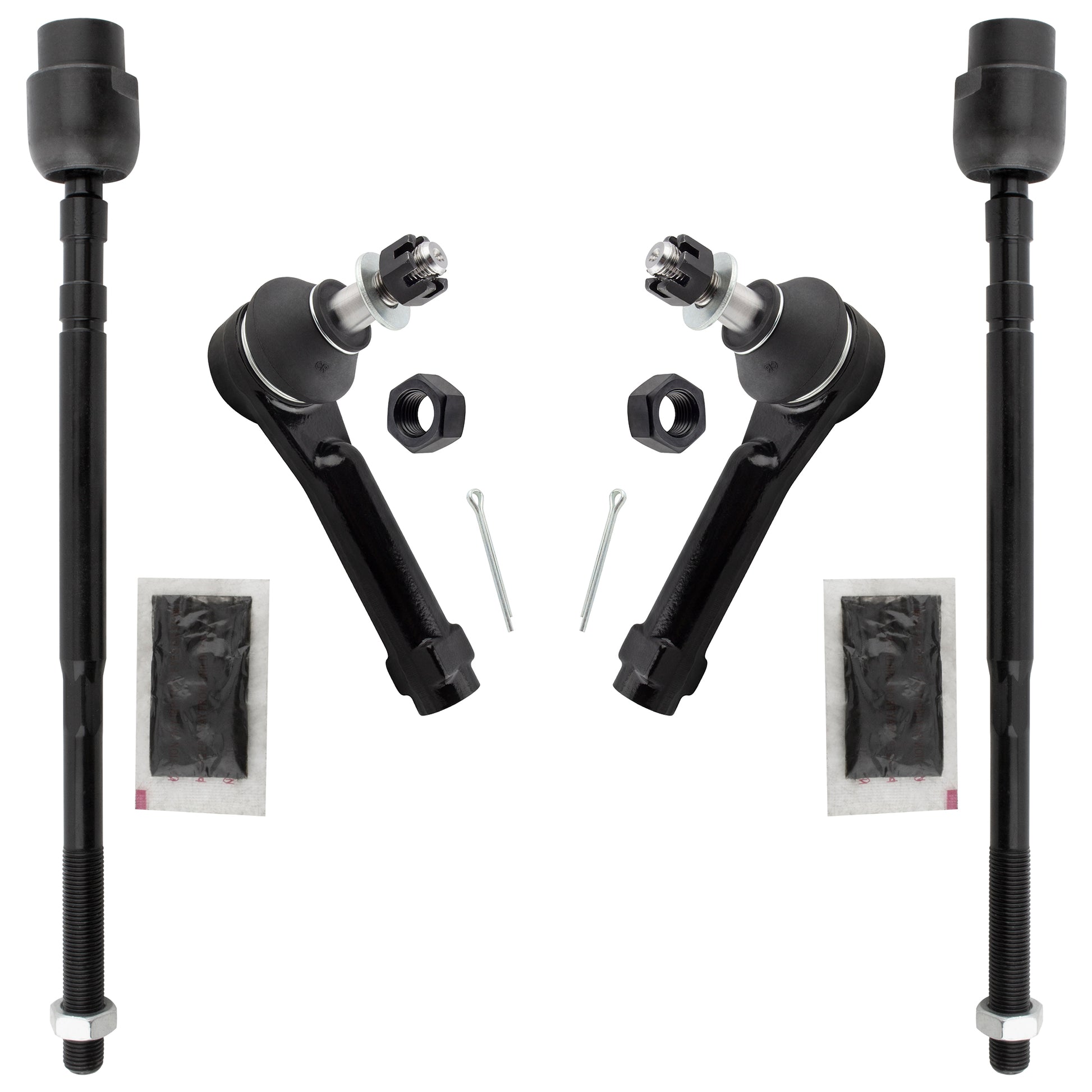 BOXI (Set of 4) Front Inner & Outer Tie Rod Ends Fit for Chevrolet Impala 2004-2013 Impala Limited