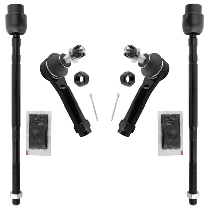 BOXI (Set of 4) Front Inner & Outer Tie Rod Ends Fit for Chevrolet Impala 2004-2013 Impala Limited