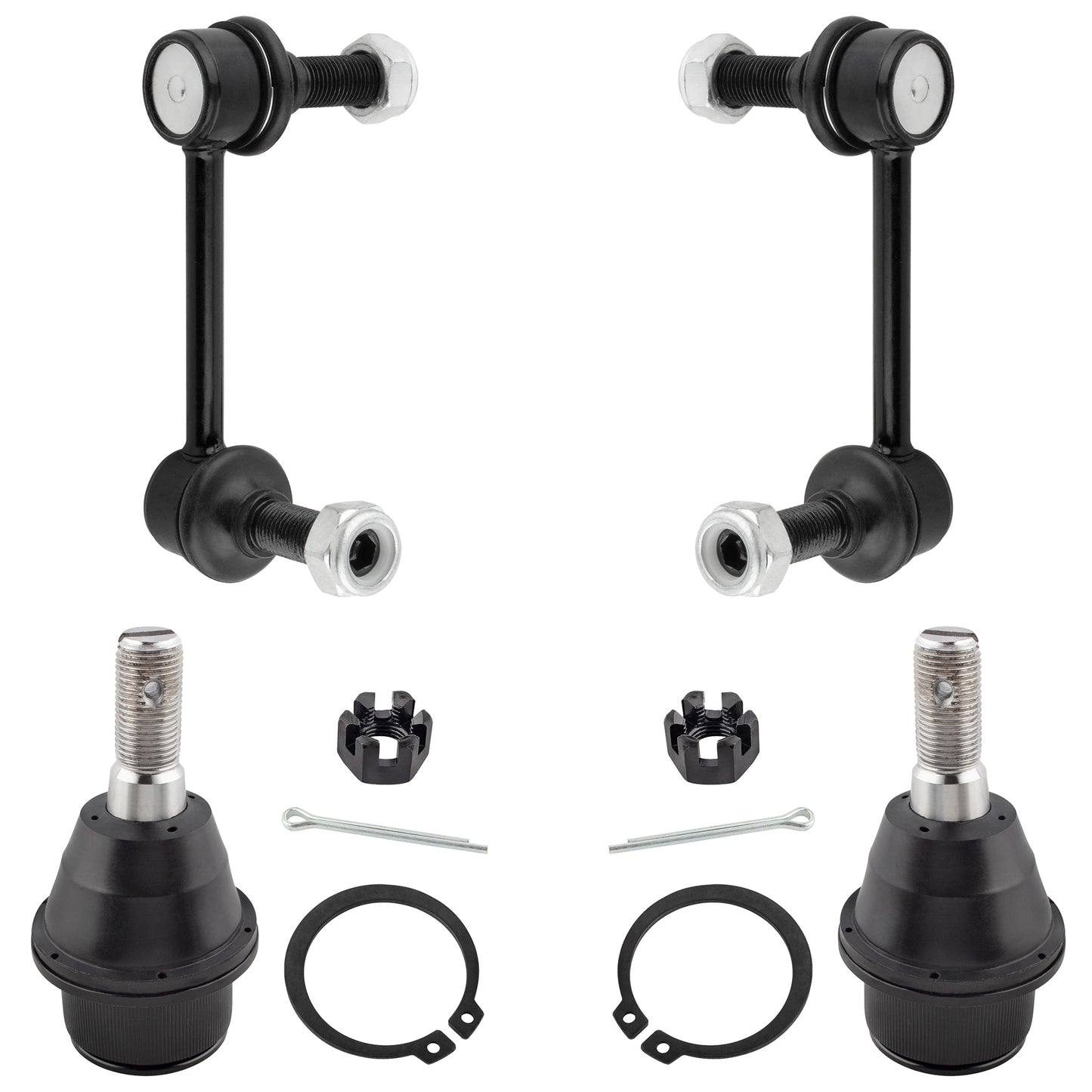 BOXI (Set of 4) Front Sway Bar End Links Lower Ball Joints Fit for Buick Rainier for Chevrolet SSR