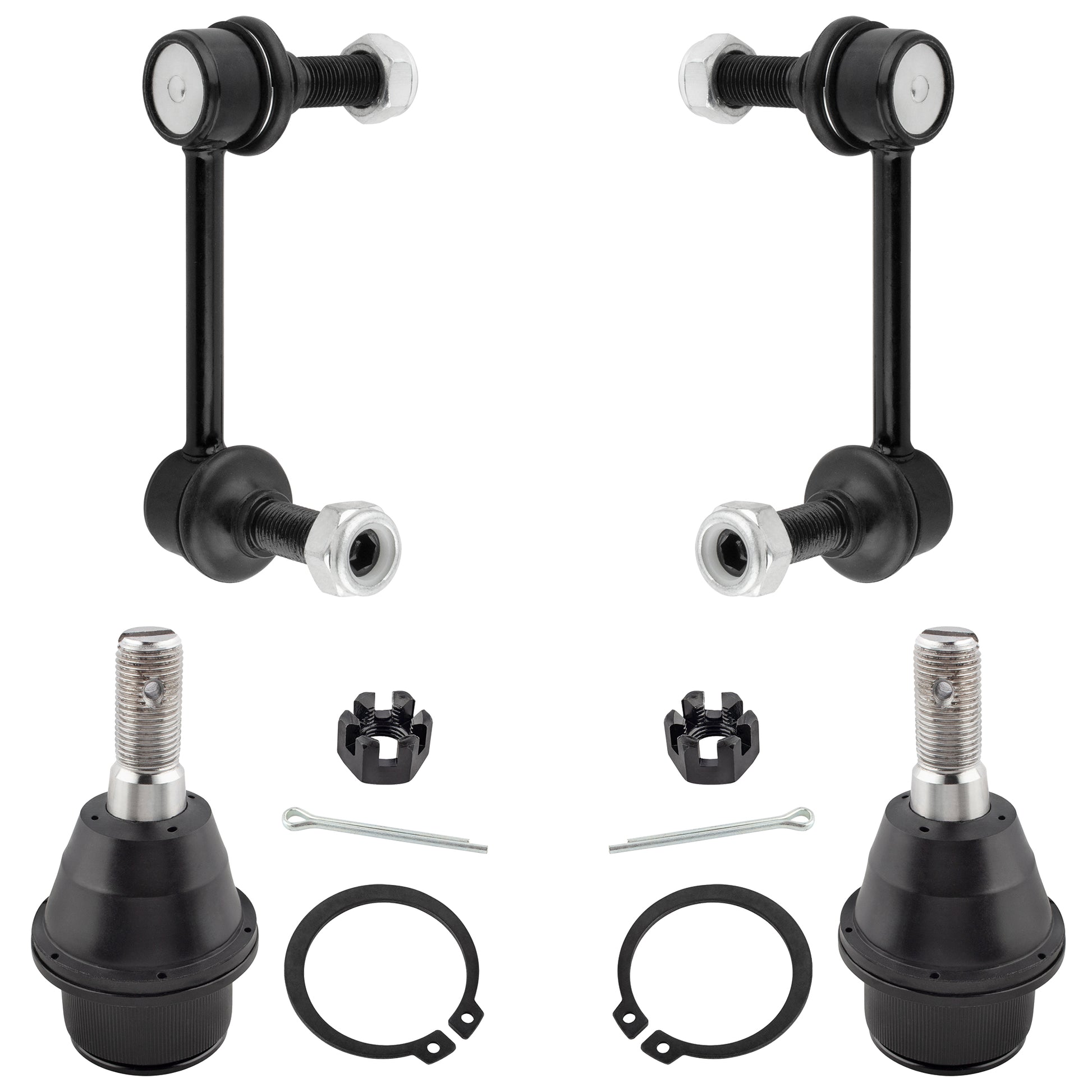 BOXI (Set of 4) Front Sway Bar End Links Lower Ball Joints Fit for Buick Rainier for Chevrolet SSR