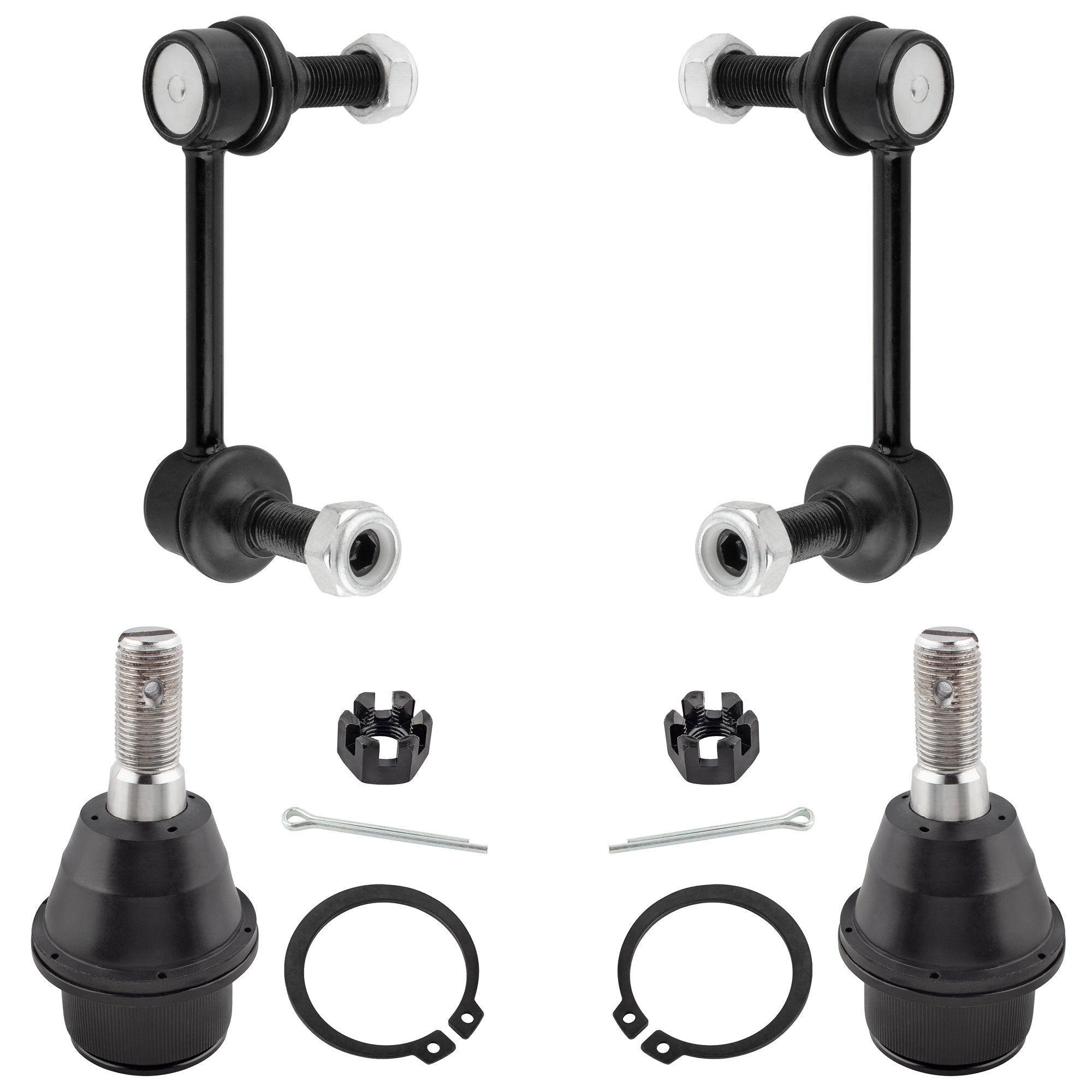 BOXI (Set of 4) Front Sway Bar End Links Lower Ball Joints Fit for Buick Rainier for Chevrolet SSR