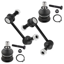BOXI (Set of 4) Front Sway Bar End Links + Upper Ball Joints Fit for Buick Rainier