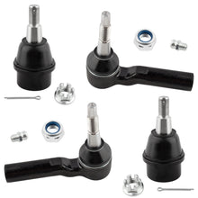 BOXI (2) Front Lower Ball Joints + (2) Outer Tie Rods Fit for Chevrolet Silverado 2500HD 3500HD
