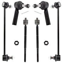 BOXI (Set of 6) Front Inner & Outer Tie Rod Ends + Front Stabilizer Sway Bar End Links Fit