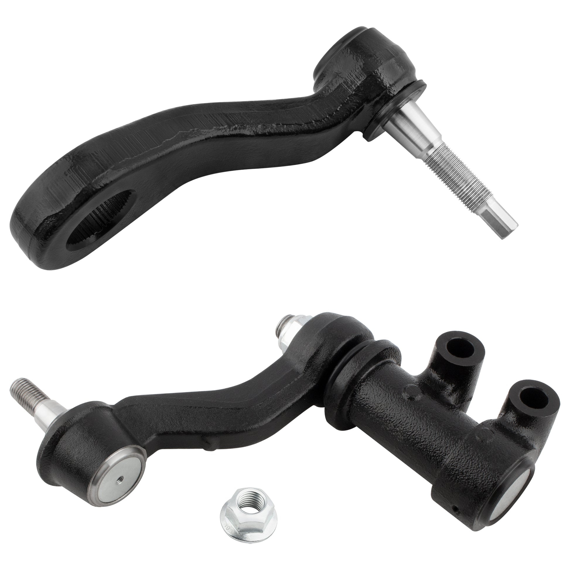 BOXI (Set of 2) Front Steering Pitman Arm + Idler Arm Assembly Fit for Chevrolet Silverado GMC