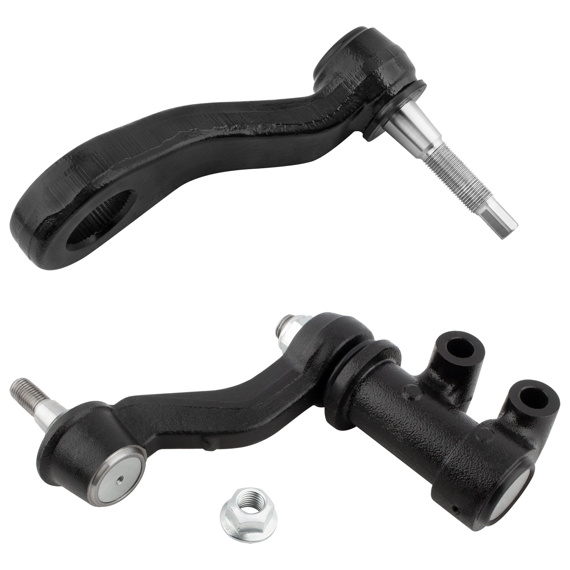BOXI (Set of 2) Front Steering Pitman Arm + Idler Arm Assembly Fit for Chevrolet Silverado GMC