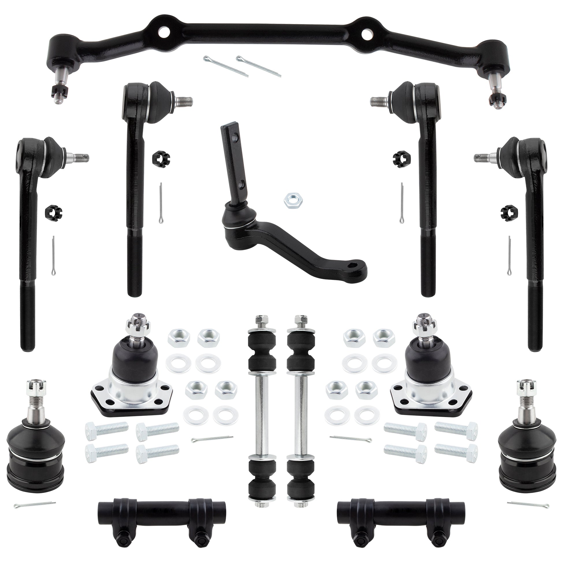 BOXI (Set of 14) Front Tie Rods Ball Joints Sway Bar Idler Arm Kit Fits for Chevrolet Blazer