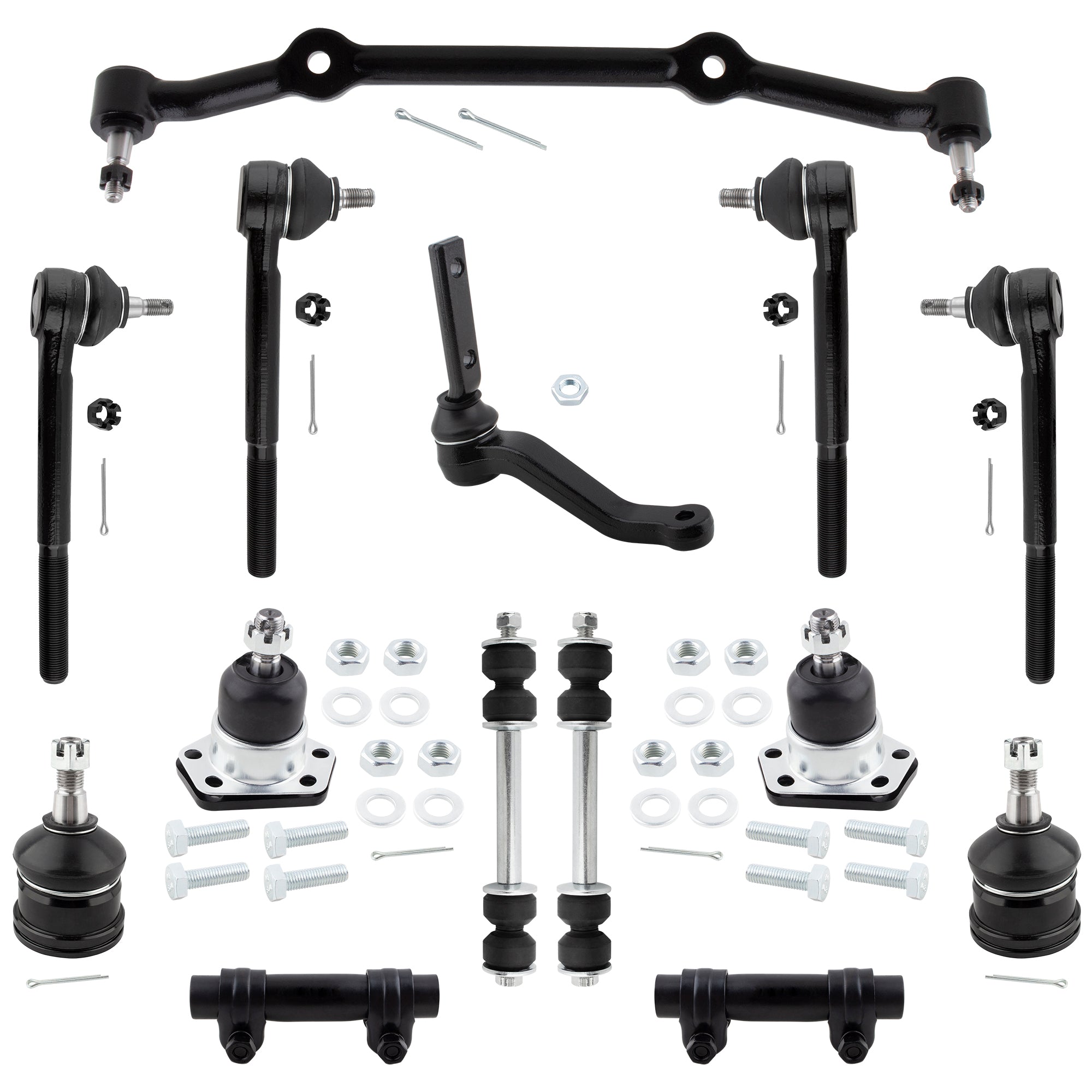 BOXI (Set of 14) Front Tie Rods Ball Joints Sway Bar Idler Arm Kit Fits for Chevrolet Blazer