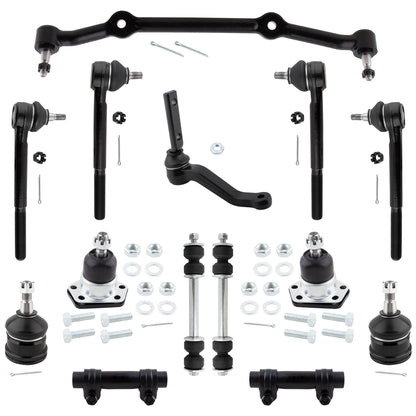 BOXI (Set of 14) Front Tie Rods Ball Joints Sway Bar Idler Arm Kit Fits for Chevrolet Blazer