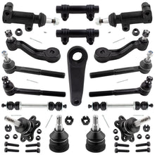 BOXI 17pcs Front Tie Rods Ball Joints Sway Bar Pitman Idler Arm Suspension Kit Fits for Chevrolet