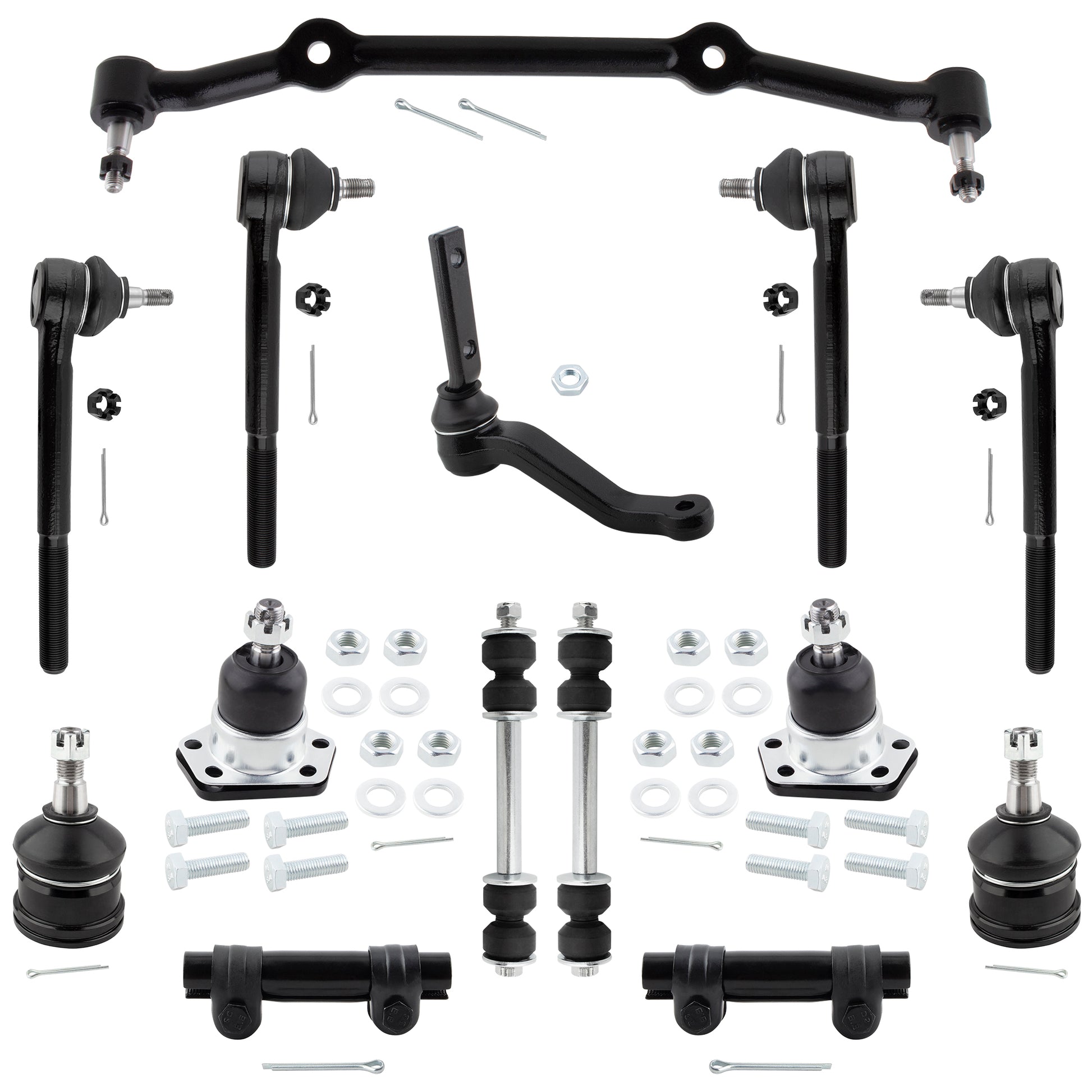 BOXI 14pcs Front Tie Rods Ball Joints Sway Bar Idler Arm Suspension Kit Fits for Chevrolet Blazer