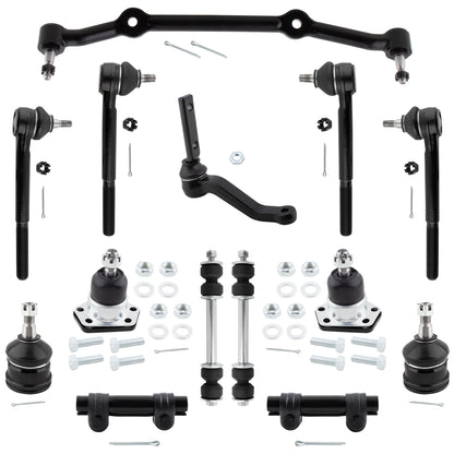 BOXI 14pcs Front Tie Rods Ball Joints Sway Bar Idler Arm Suspension Kit Fits for Chevrolet Blazer