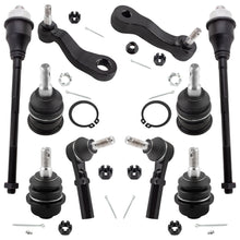 BOXI 10pcs Front Tie Rods Ball Joints Pitman Idler Arm Suspension Kit Fits for Chevrolet for GMC