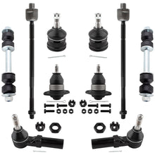 BOXI 10pcs Front Suspension Kit Inner & Outer Tie Rod Ends Upper & Lower Ball Joint Sway Bar End