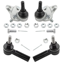 BOXI (Set of 4) Front Lower Ball Joints Outer Tie Rod Ends Fits for Chevrolet Prizm 1998-2002