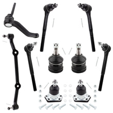 BOXI (Set of 10) Front Suspension Kit Tie Rods Ball Joints Idler Arm Fits for Chevrolet S10