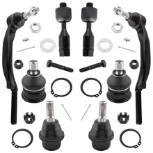BOXI 8pc ES3675 ES3676 EV80965 K6663 K6664 Front Inner Outer Tie Rods Upper Lower Ball Joints