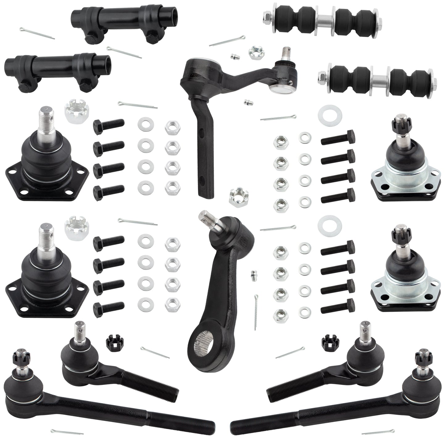 BOXI 14pc Front Tie Rods Ball Joints Sway Bars Pitman Idler Arm Fit for Chevrolet for GMC Blazer