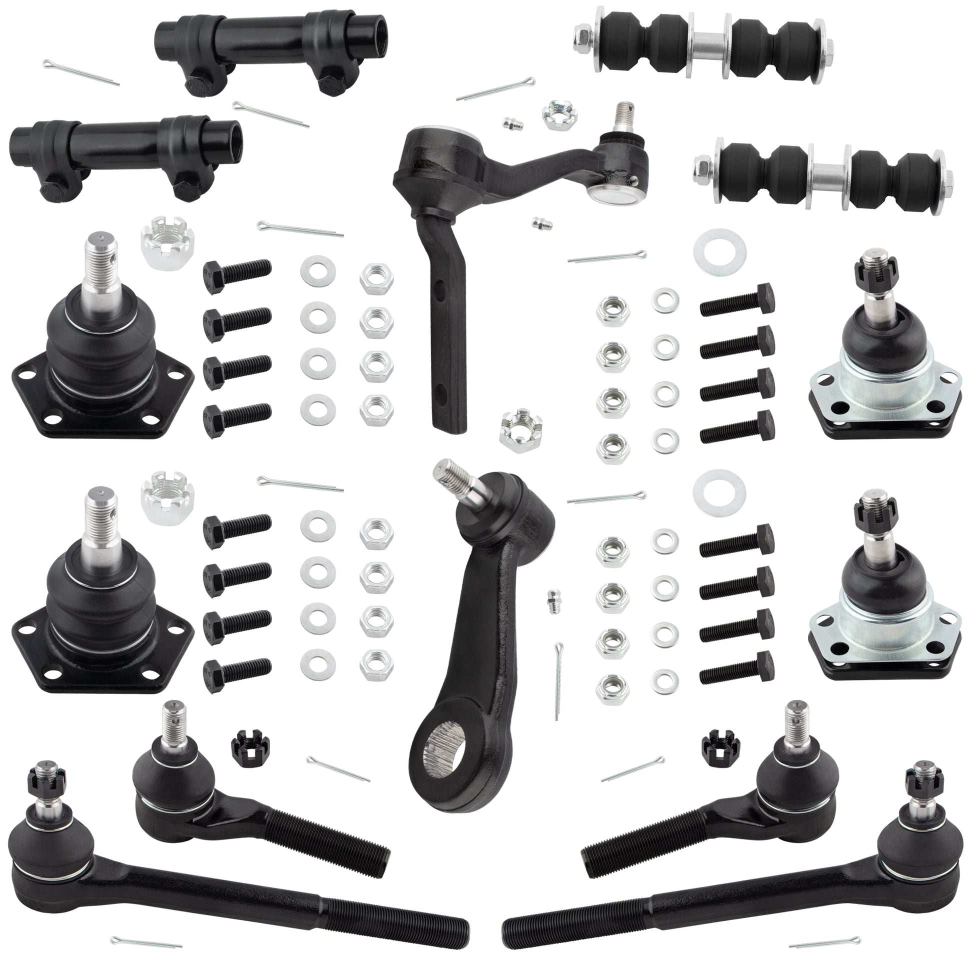 BOXI 14pc Front Tie Rods Ball Joints Sway Bars Pitman Idler Arm Fit for Chevrolet for GMC Blazer