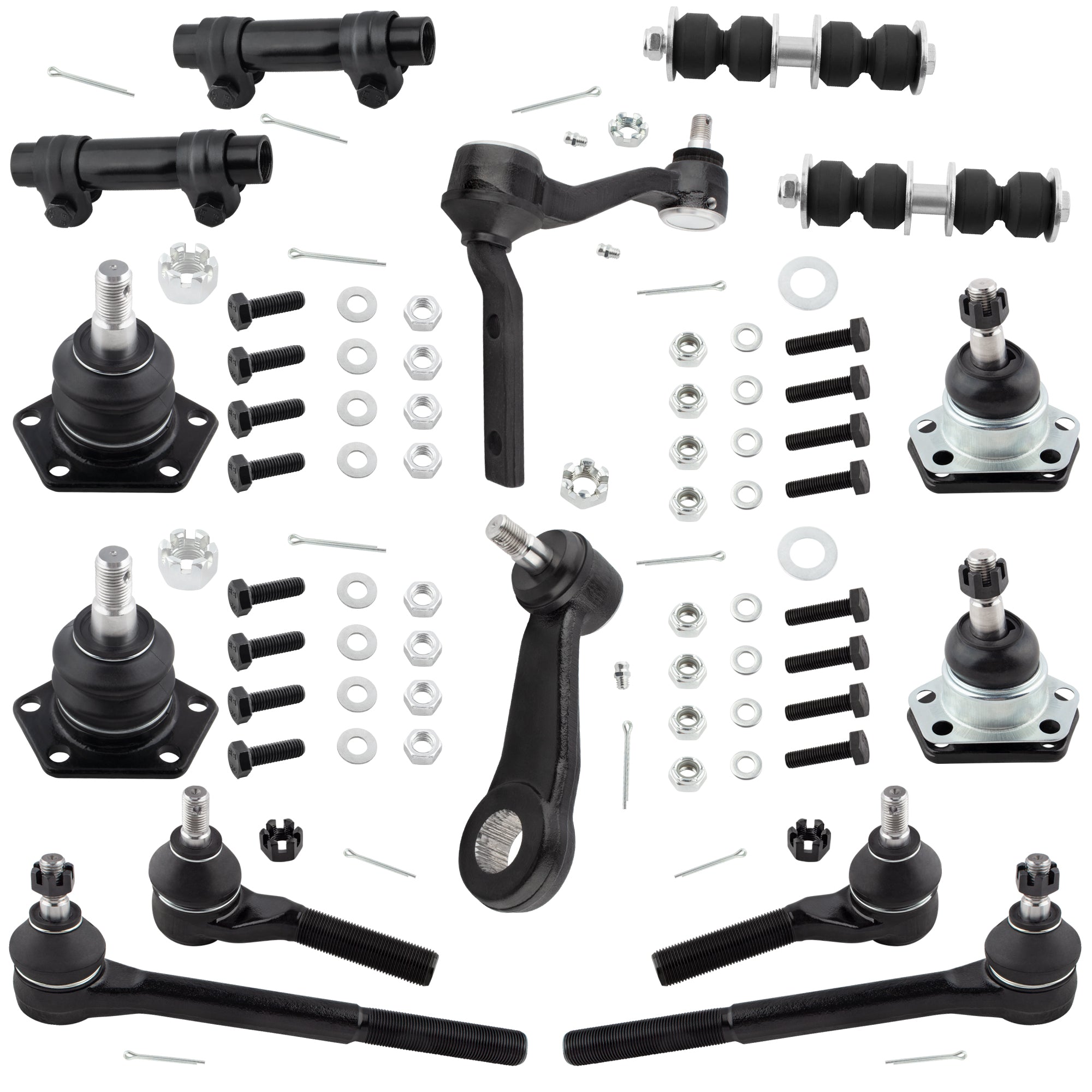 BOXI 14pc Front Tie Rods Ball Joints Sway Bars Pitman Idler Arm Fit for Chevrolet for GMC Blazer