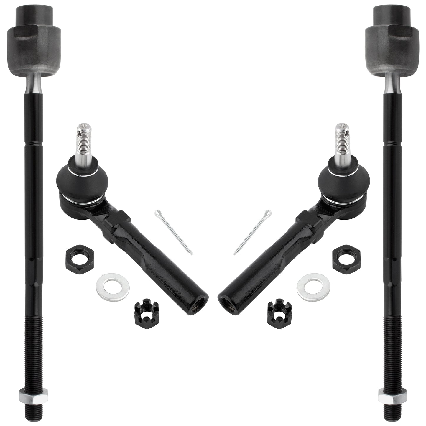 BOXI (Set of 4) Front Inner & Outer Tie Rod Ends Fits for Chevrolet Malibu 1997-2003 Classic