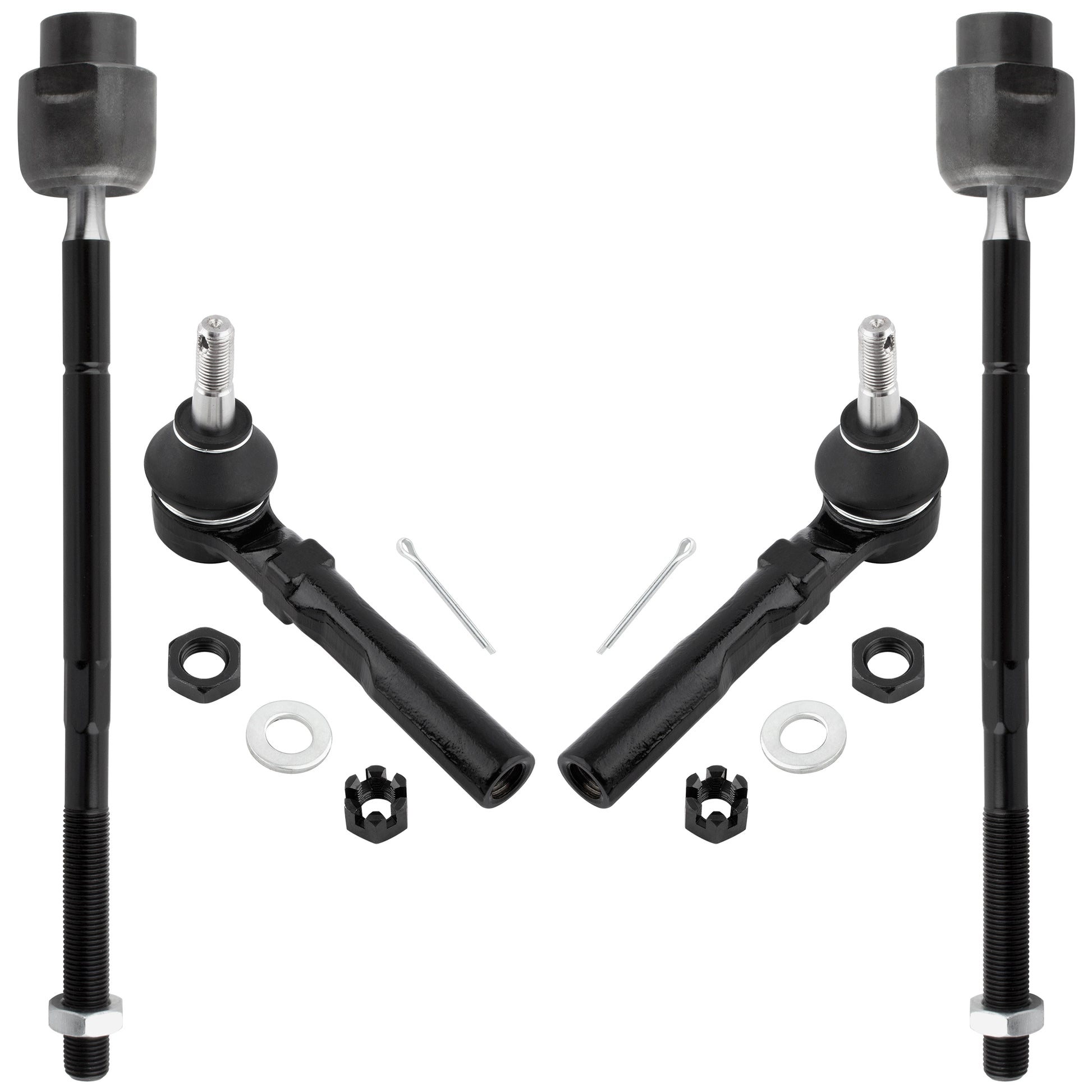 BOXI (Set of 4) Front Inner & Outer Tie Rod Ends Fits for Chevrolet Malibu 1997-2003 Classic