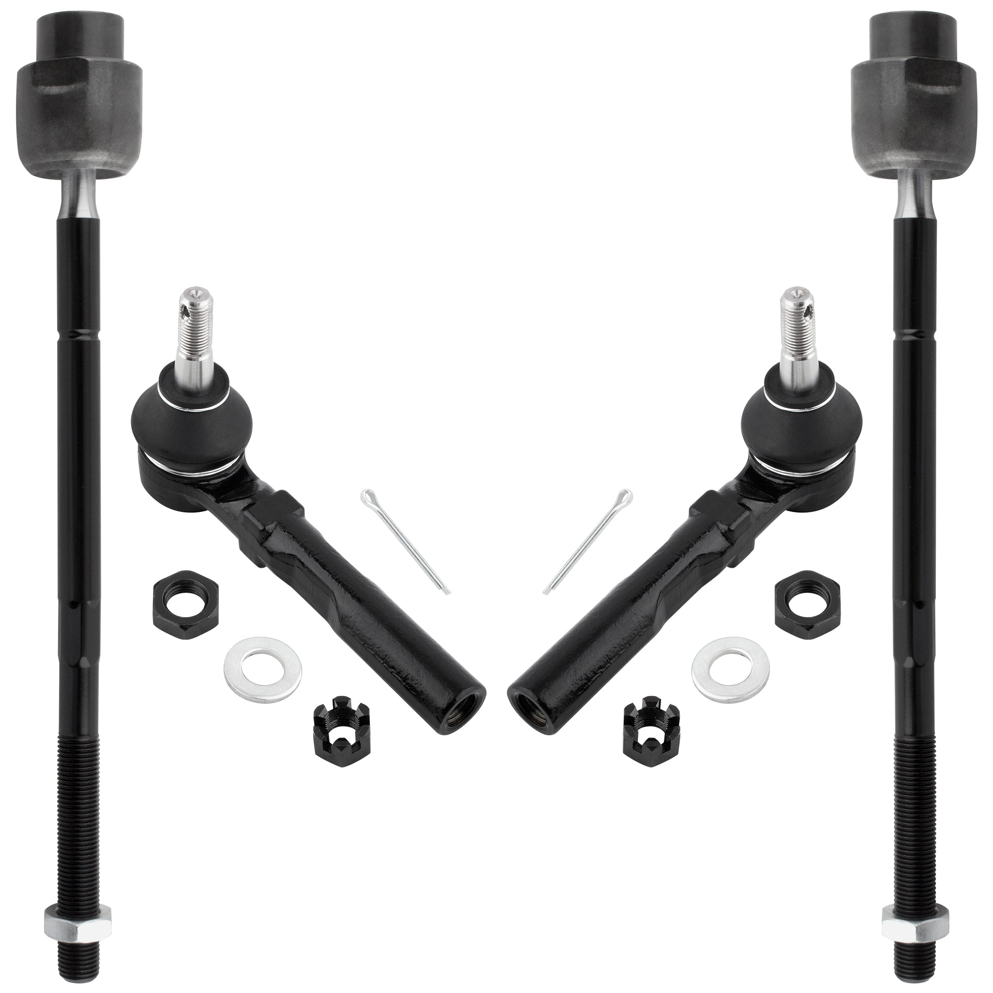 BOXI (Set of 4) Front Inner & Outer Tie Rod Ends Fits for Chevrolet Malibu 1997-2003 Classic