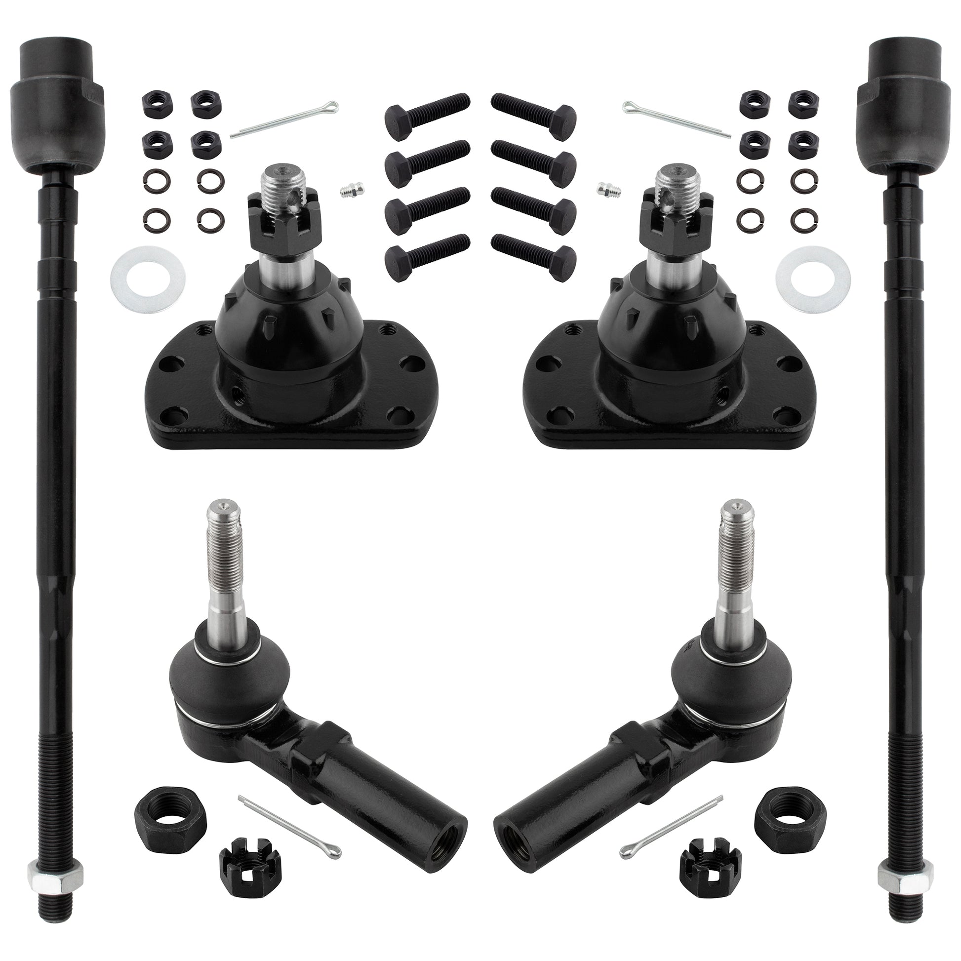 BOXI 6pcs Front Inner Outer Tie Rods Ball Joints Fits for Buick Regal 1986-1996 for Chevrolet