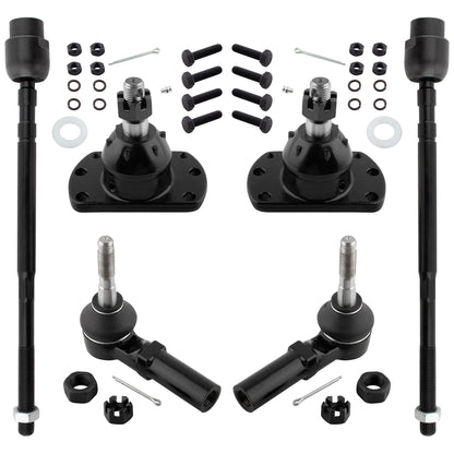 BOXI 6pcs Front Inner Outer Tie Rods Ball Joints Fits for Buick Regal 1986-1996 for Chevrolet