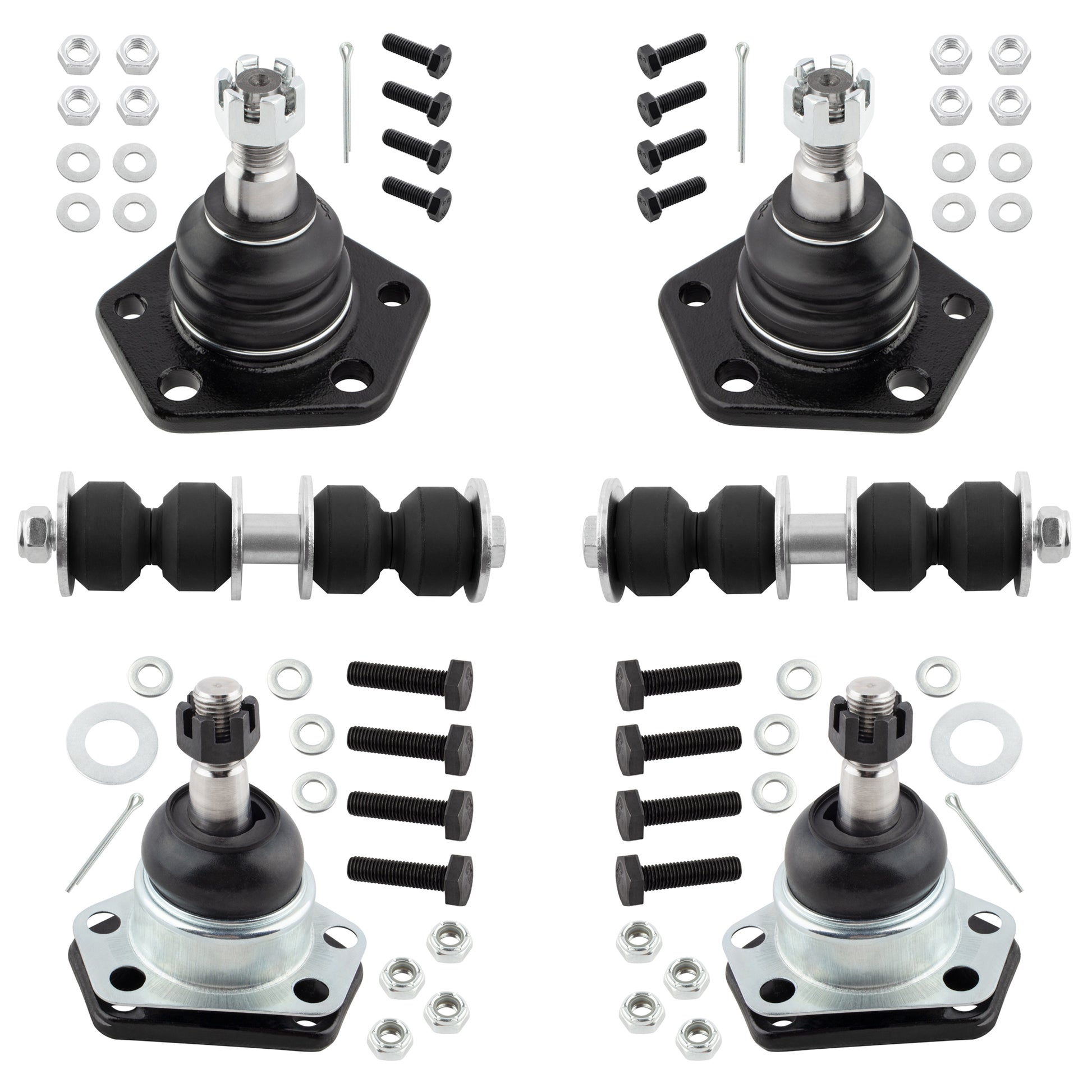 BOXI 6pcs Front Upper Lower Ball Joints Sway Bars for Chevrolet Blazer 1997-2005 S10 for GMC Sonoma