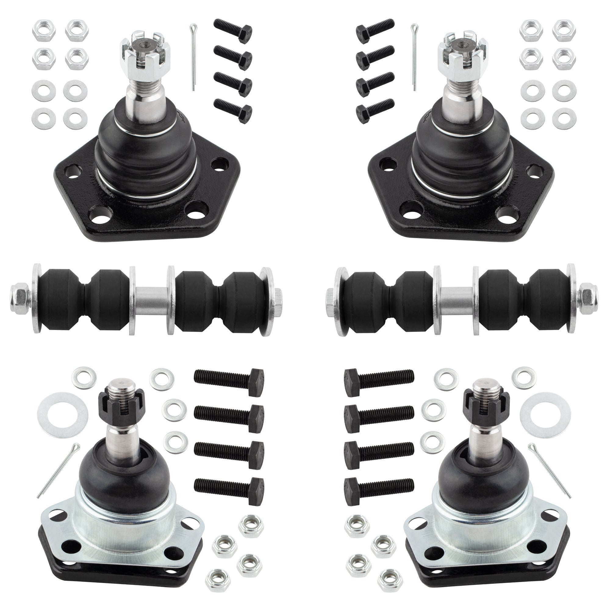 BOXI 6pcs Front Upper Lower Ball Joints Sway Bars for Chevrolet Blazer 1997-2005 S10 for GMC Sonoma