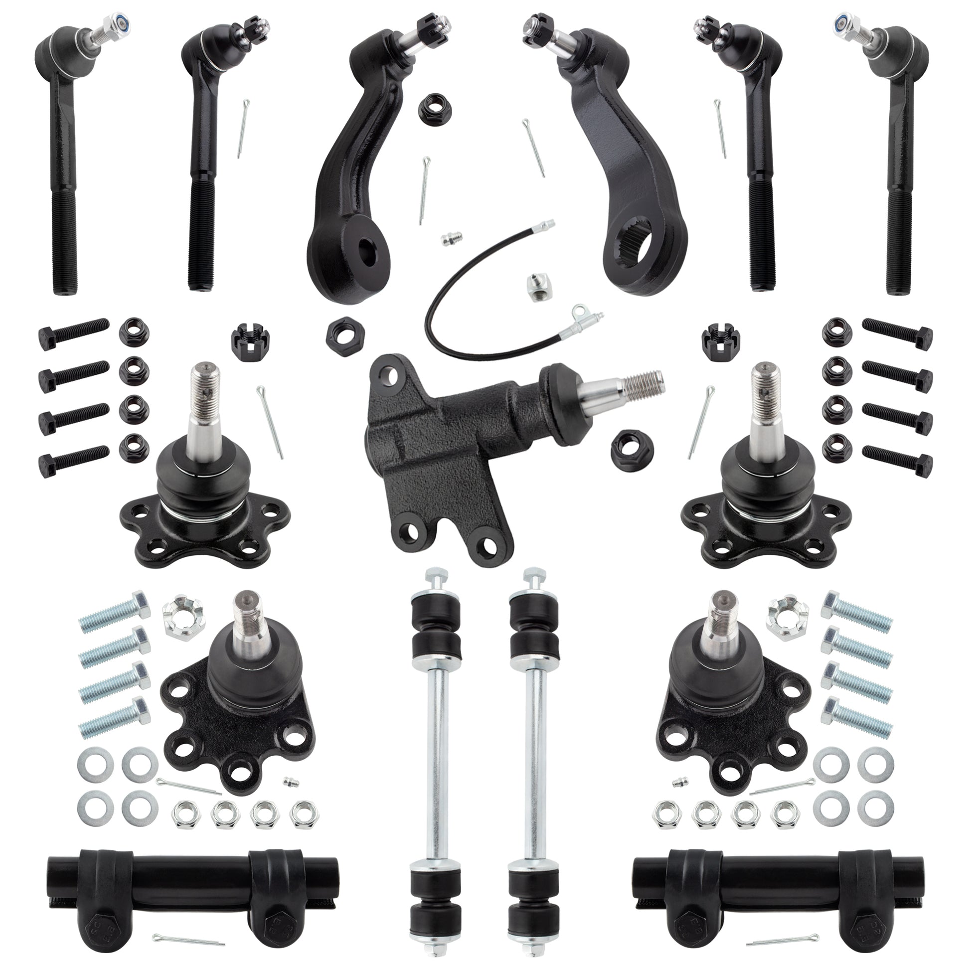BOXI 15pcs Front Tie Rods Ball Joints Sway Bars Kit Fit for Chevrolet for GMC K1500 K2500 1993-1995