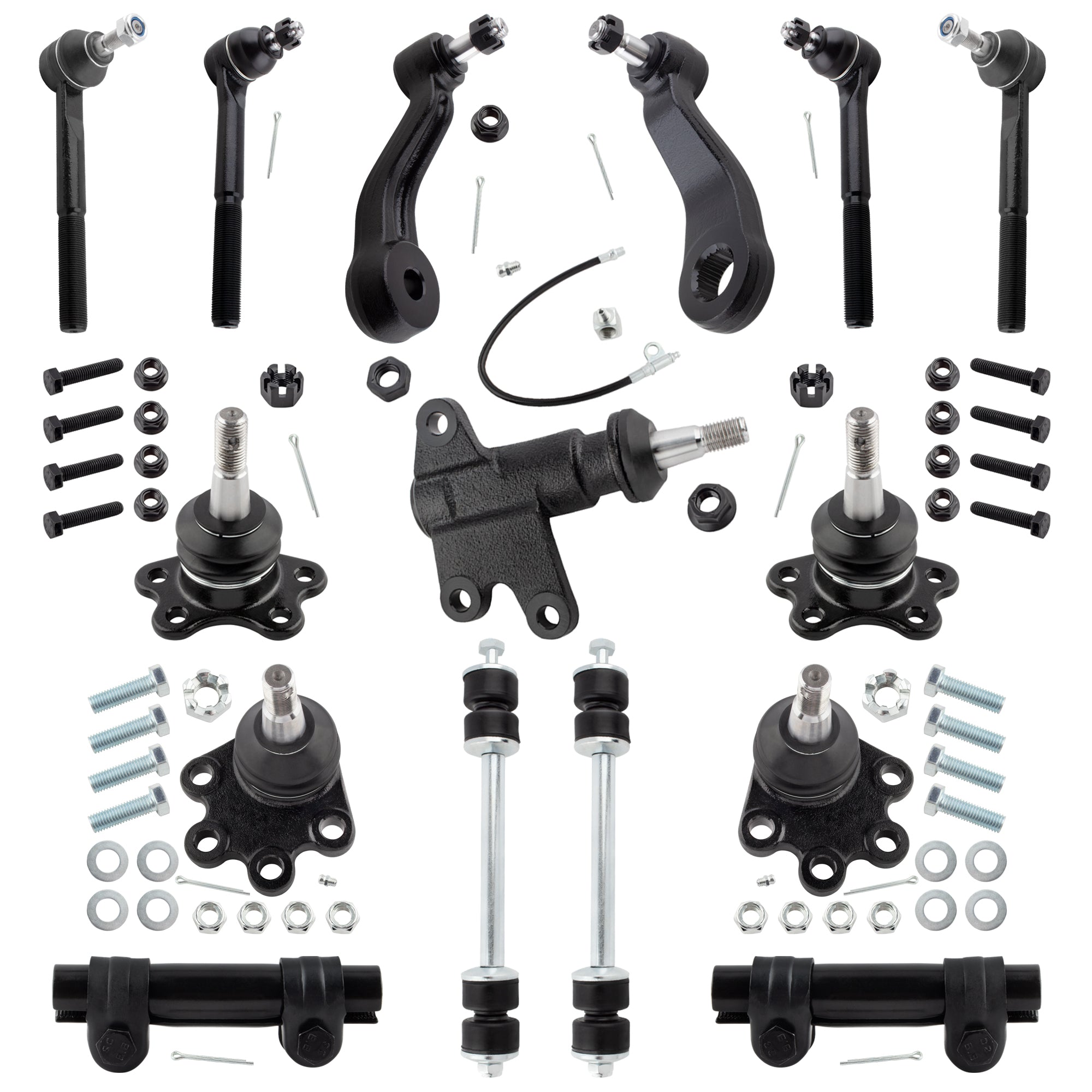BOXI 15pcs Front Tie Rods Ball Joints Sway Bars Kit Fit for Chevrolet for GMC K1500 K2500 1993-1995