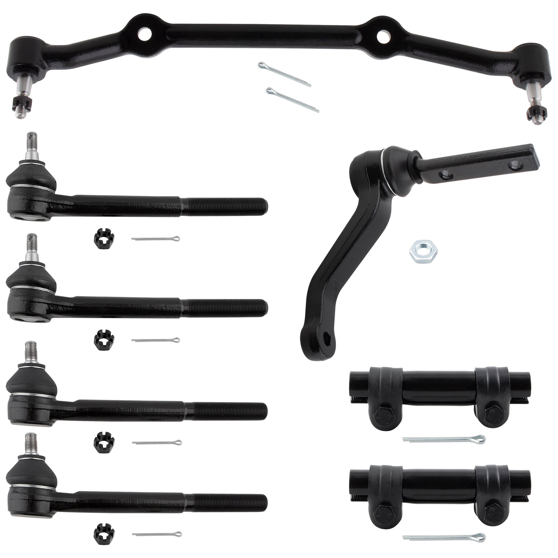 BOXI (Set of 8) Front Inner Outer Tie Rod Ends Center Link Idler Arm Kit Fits for Chevrolet Blazer